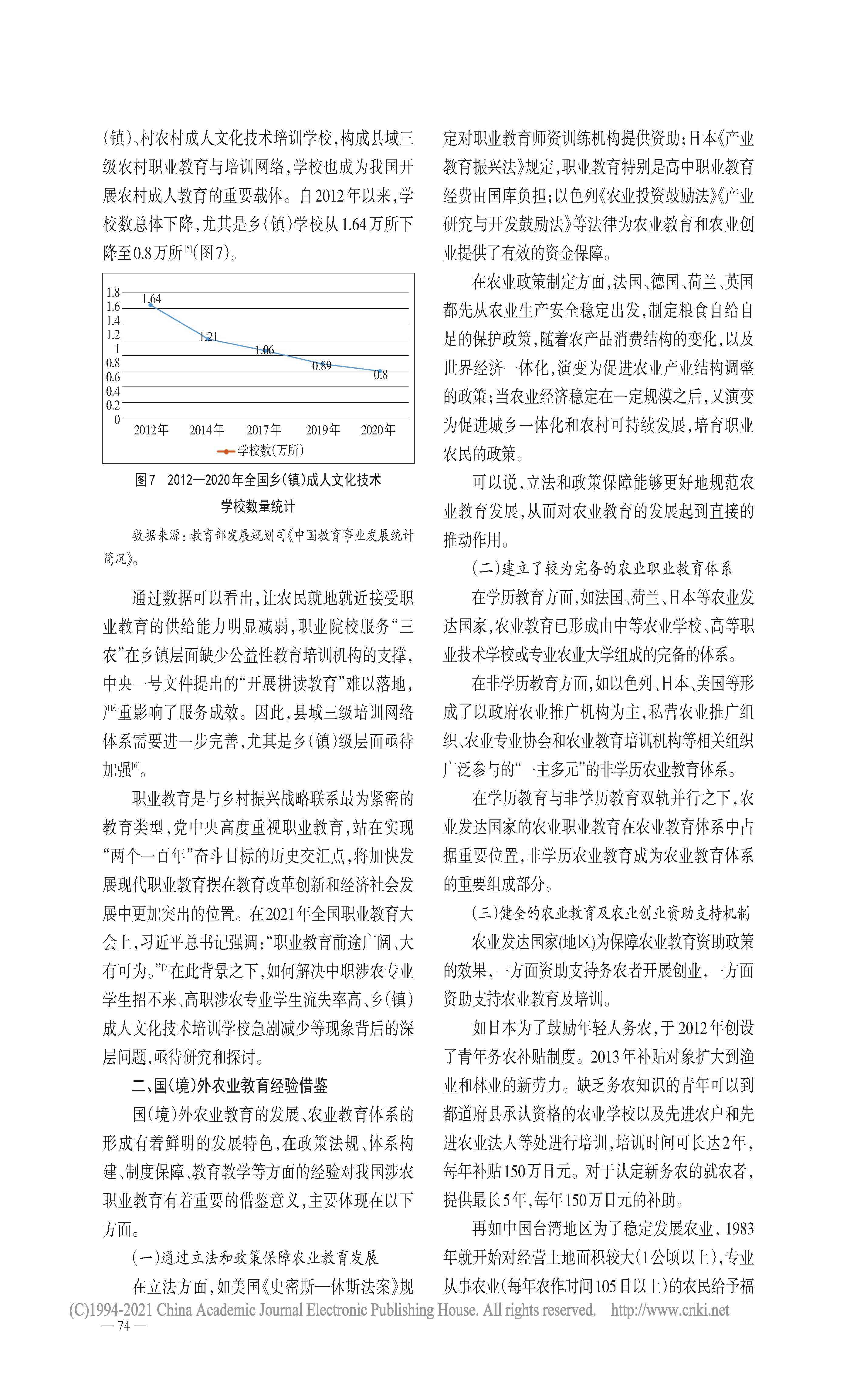 農業職業教育服務“三農”的經驗借鑒與政策建議